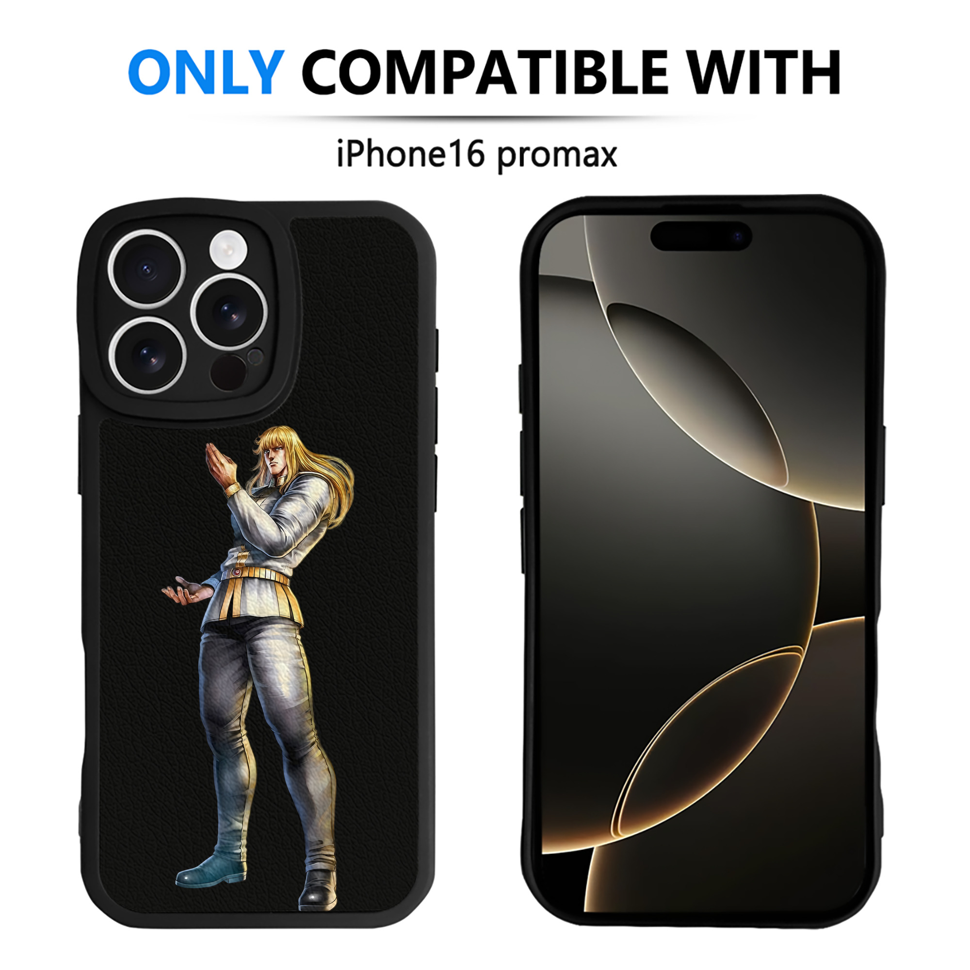 （画像用） 北斗の拳 Fist of the North Star 【iPhone 16シリーズ対応】シリコンスマホケース（レザー調） 材質：シリコン